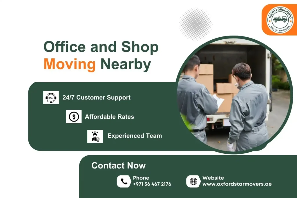 Office and Shop Moving Nearby