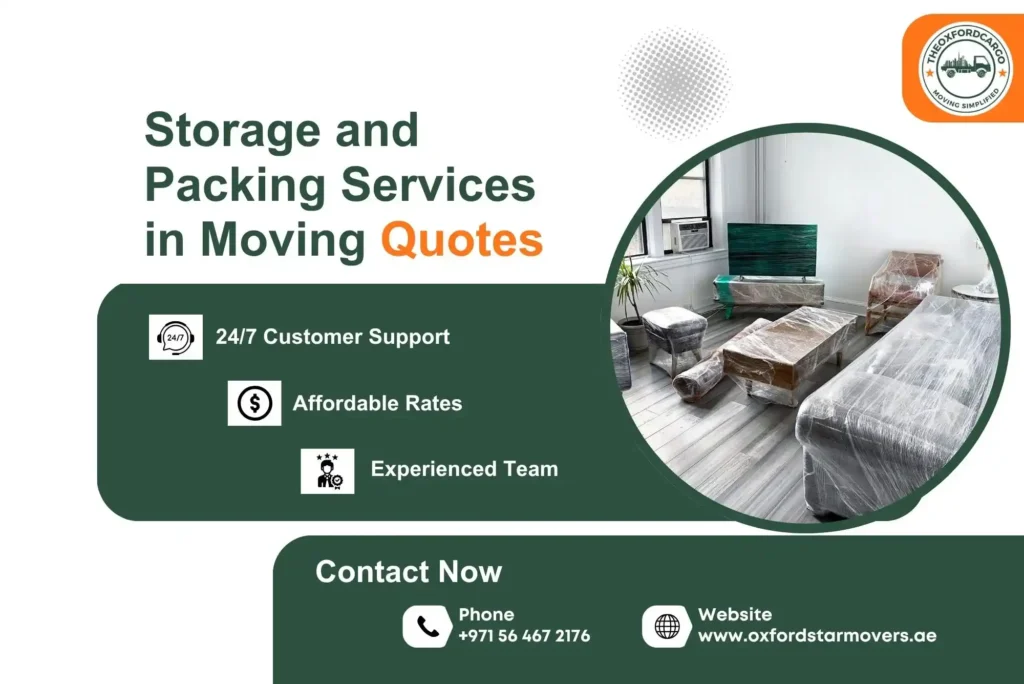 Storage and Packing Services in Moving Quotes