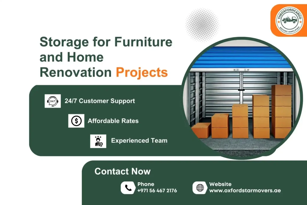 Storage for Furniture and Home Renovation Projects
