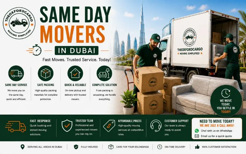 Same Day Movers in Dubai